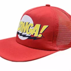 Bewild Brimmed Hats Big Bang Theory Bazinga! Trucker Hat (Red)