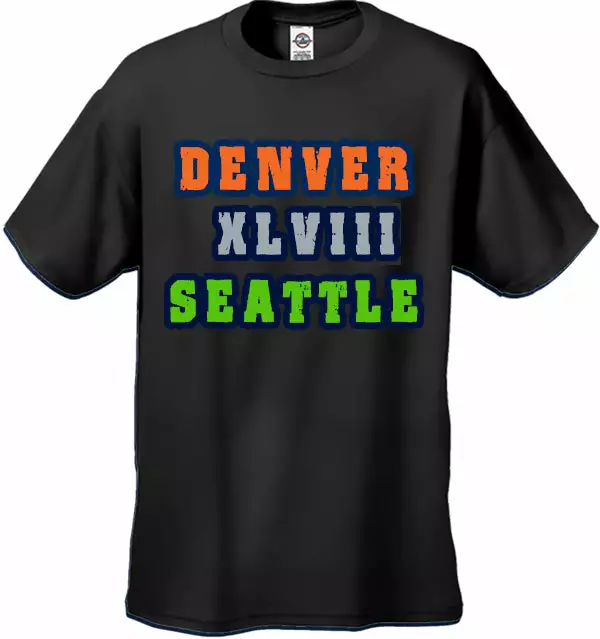 Bewild Sport Inspiration Big Game 48 Denver Vs. Seattle Men's T-Shirt 5 Bewild Sport Inspiration Big Game 48 Denver Vs. Seattle Men's T-Shirt