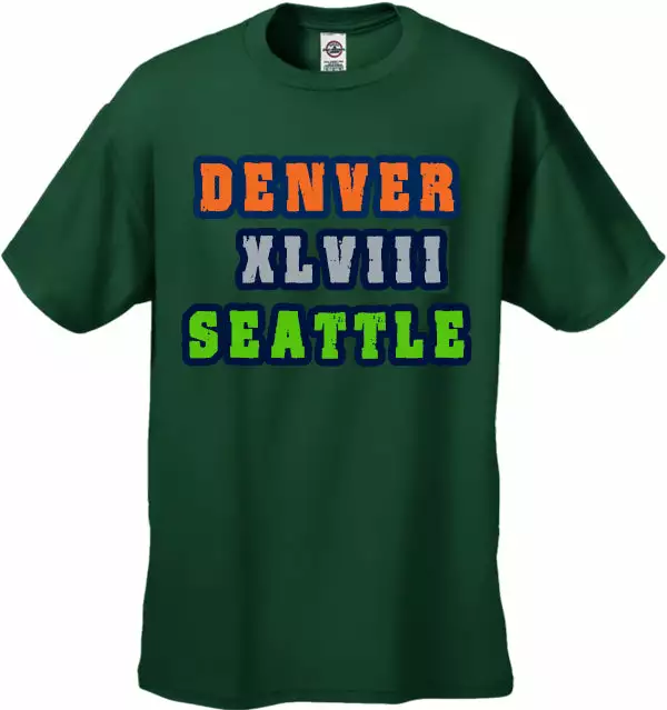 Bewild Sport Inspiration Big Game 48 Denver Vs. Seattle Men's T-Shirt 6 Bewild Sport Inspiration Big Game 48 Denver Vs. Seattle Men's T-Shirt