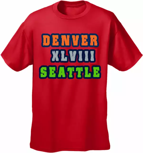Bewild Sport Inspiration Big Game 48 Denver Vs. Seattle Men's T-Shirt 8 Bewild Sport Inspiration Big Game 48 Denver Vs. Seattle Men's T-Shirt