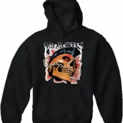 Bewild Biker Hoodies - Anarchy Men's Biker Hoodie (Black)