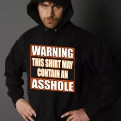 Bewild Biker Hoodies - "Asshole Warning" Biker Hoodie Biker Style 10 Bewild Biker Hoodies -