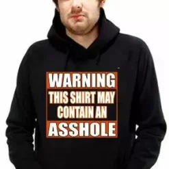 Bewild Biker Hoodies - "Asshole Warning" Biker Hoodie Biker Style 11 Bewild Biker Hoodies -
