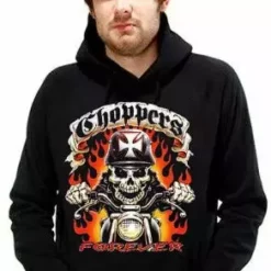 Bewild Biker Hoodies - "Chopper Ghost Rider" Biker Hoodie Biker Style 10 Bewild Biker Hoodies -
