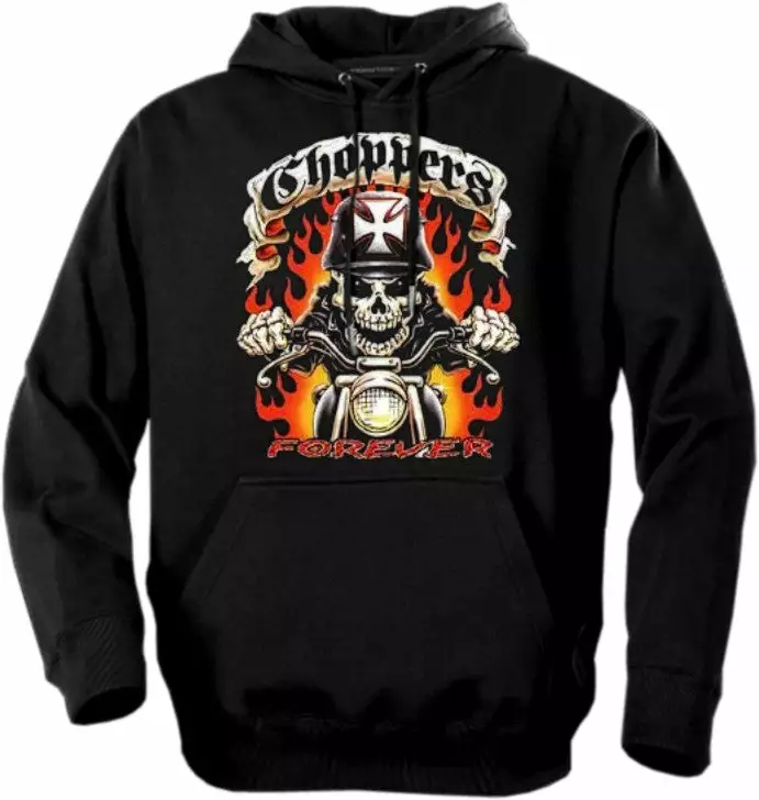 Bewild Biker Hoodies - "Chopper Ghost Rider" Biker Hoodie Biker Style 4 Bewild Biker Hoodies - "Chopper Ghost Rider" Biker Hoodie Biker Style