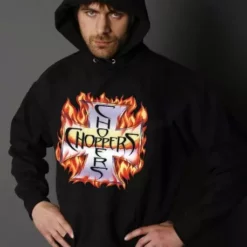 Bewild Biker Style Biker Hoodies - "Chopper In Flames" Biker Hoodie 11 Bewild Biker Style Biker Hoodies -