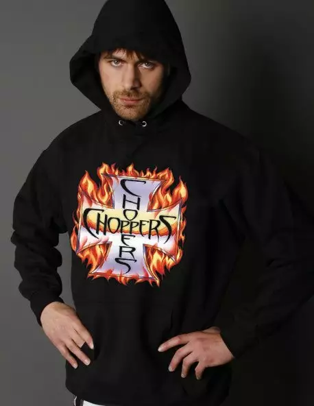 Bewild Biker Style Biker Hoodies - "Chopper In Flames" Biker Hoodie 7 Bewild Biker Style Biker Hoodies - "Chopper In Flames" Biker Hoodie