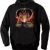 Bewild Biker Hoodies - "Cobra In Flames" Biker Hoodie Biker Style