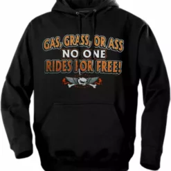 Bewild Biker Hoodies - "Gas Grass Or Ass Trucker Babe" Biker Hoodie