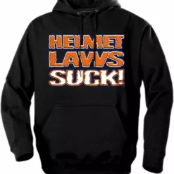 Bewild Biker Hoodies - "Helmet Laws Suck" Biker Hoodie