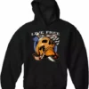 Bewild Biker Hoodies - Live Free Or Die Men's Biker Hoodie (Black)
