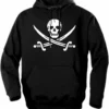 Bewild Biker Style Biker Hoodies - Pirate Skull And Swords Adult Biker Hoodie