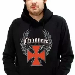 Bewild Biker Hoodies - "Winged Chopper Cross" Biker Style 10 Bewild Biker Hoodies -