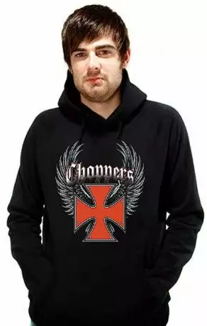 Bewild Biker Hoodies - "Winged Chopper Cross" Biker Style 6 Bewild Biker Hoodies - "Winged Chopper Cross" Biker Style