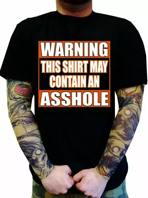 Bewild Biker Style Biker Shirts - "Asshole Warning" Biker Shirt 6 Bewild Biker Style Biker Shirts - "Asshole Warning" Biker Shirt