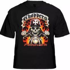 Bewild Biker Style Biker Shirts - "Chopper Ghost Rider" Biker Shirt