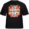 Bewild Biker Style Biker Shirts - "Chopper In Flames" Biker Shirt