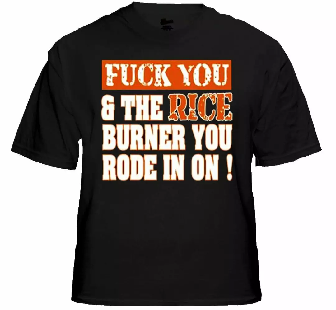 Bewild Biker Style Biker Shirts - "Fu*k Rice Burners" Biker Shirt 3 Bewild Biker Style Biker Shirts - "Fu*k Rice Burners" Biker Shirt