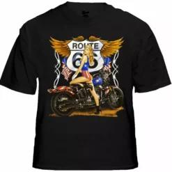 Bewild Biker Shirts - "Route 66 Pin Up" Biker Shirt