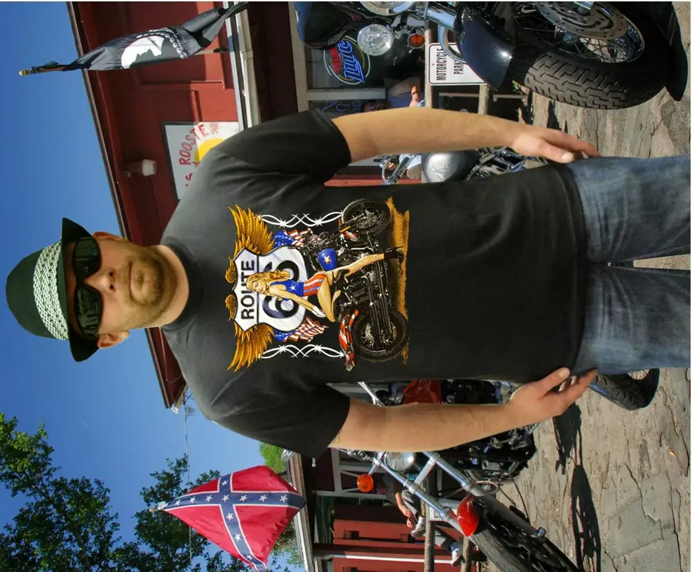 Bewild Biker Shirts - "Route 66 Pin Up" Biker Shirt 6 Bewild Biker Shirts - "Route 66 Pin Up" Biker Shirt