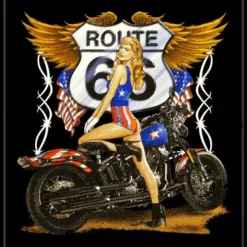 Bewild Biker Shirts - "Route 66 Pin Up" Biker Shirt 15 Bewild Biker Shirts -