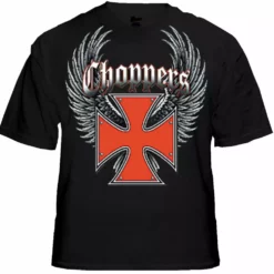 Bewild Biker Shirts - "Winged Chopper Cross" Biker Shirt Biker Style