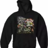 Bewild Biker Style "American Pride" Biker Hoodie (Black)