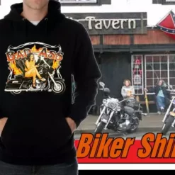 Bewild "Bad Ass Biker Babe" Biker Hoodie Biker Style 11 Bewild