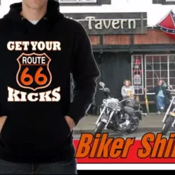 Bewild Biker Style "Get Your Kicks Route 66" Biker Hoodie 11 Bewild Biker Style