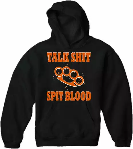 Bewild Biker Style "Talk Shit Spit Blood" Biker Hoodie 4 Bewild Biker Style "Talk Shit Spit Blood" Biker Hoodie