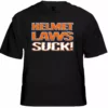 Bewild Biker Style Biker T-Shirts - "Helmet Laws Suck" Biker Shirt
