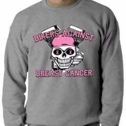 Bewild Bikers Against Breast Cancer Crewneck Biker Style