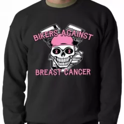 Bewild Bikers Against Breast Cancer Crewneck Biker Style