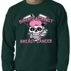 Bewild Bikers Against Breast Cancer Crewneck Biker Style
