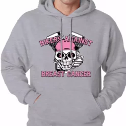 Bewild Biker Style Bikers Against Breast Cancer Hoodie