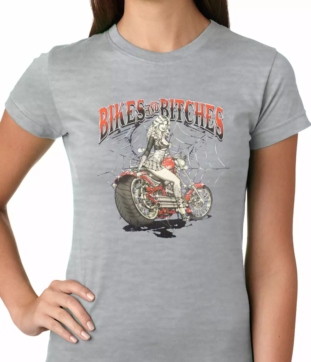 Bewild Biker Style Bikes And B*tches Biker Ladies T-shirt 6 Bewild Biker Style Bikes And B*tches Biker Ladies T-shirt