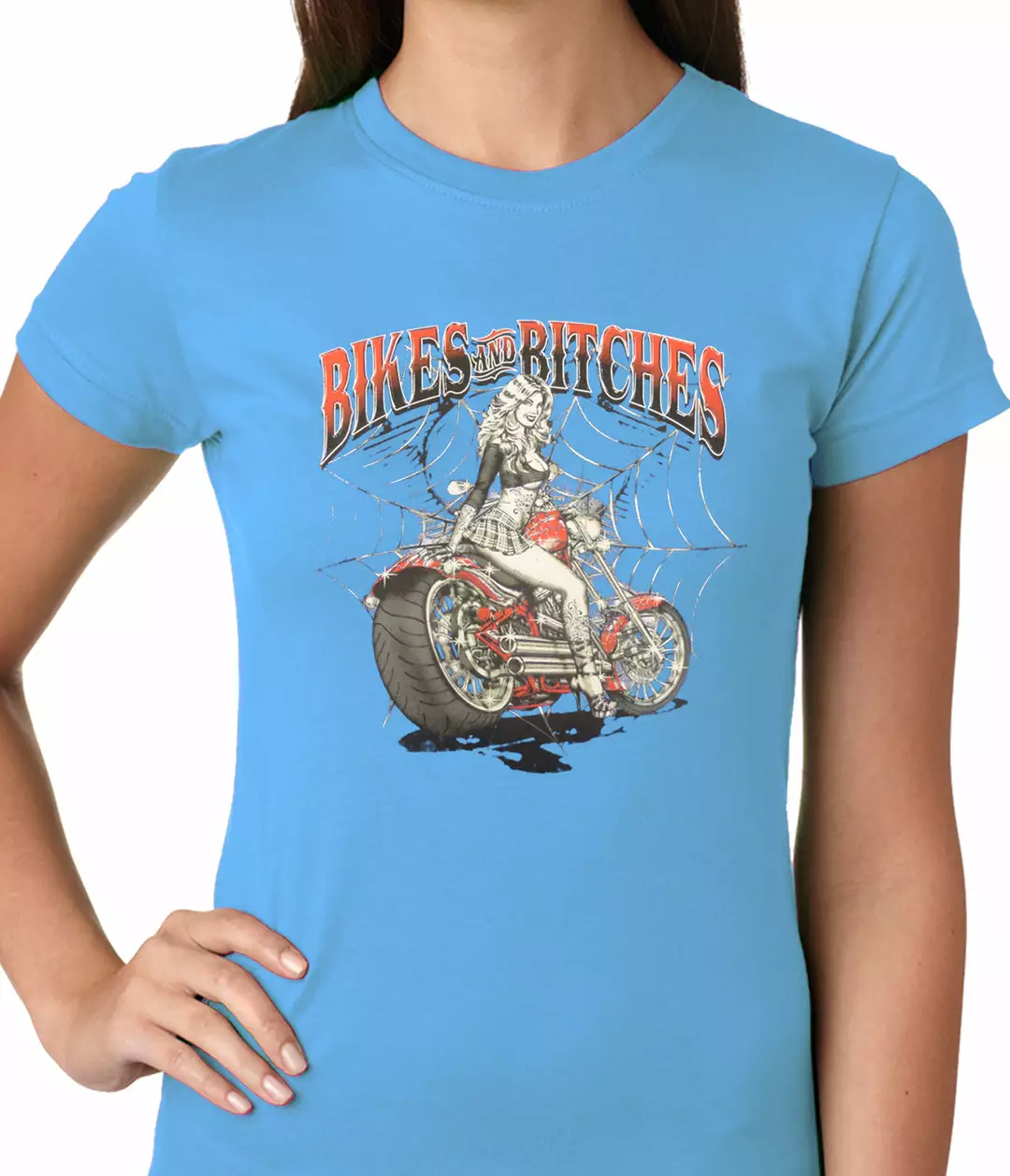 Bewild Biker Style Bikes And B*tches Biker Ladies T-shirt 8 Bewild Biker Style Bikes And B*tches Biker Ladies T-shirt