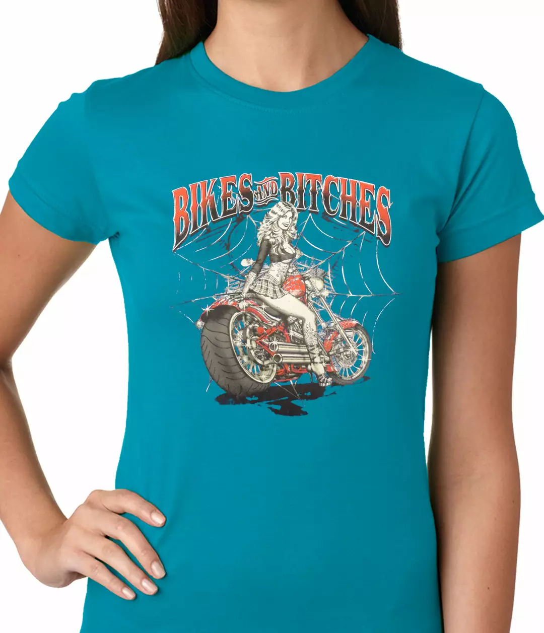 Bewild Biker Style Bikes And B*tches Biker Ladies T-shirt 11 Bewild Biker Style Bikes And B*tches Biker Ladies T-shirt