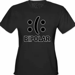 Bewild Bipolar Girl's T-Shirt Cool Funny & Offensive