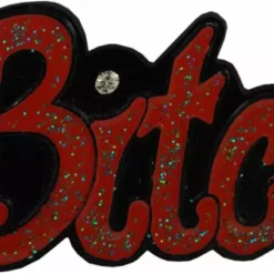 Bewild Belt Buckles Bitch Glitter Rhinestone Belt Buckle With FREE Leather Belt