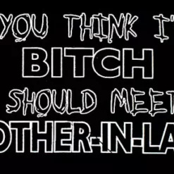 Bewild Cool Funny & Offensive Bitch Mother In Law Girls T-Shirt