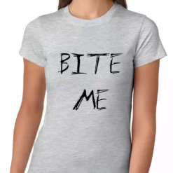 Bewild Bite Me Zombie And Vampire Lovers Girls T-shirt