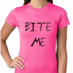 Bewild Bite Me Zombie And Vampire Lovers Girls T-shirt