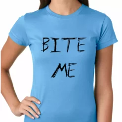 Bewild Bite Me Zombie And Vampire Lovers Girls T-shirt