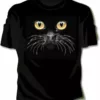 Bewild Cool Funny & Offensive Black Cat Face Girls T-Shirt