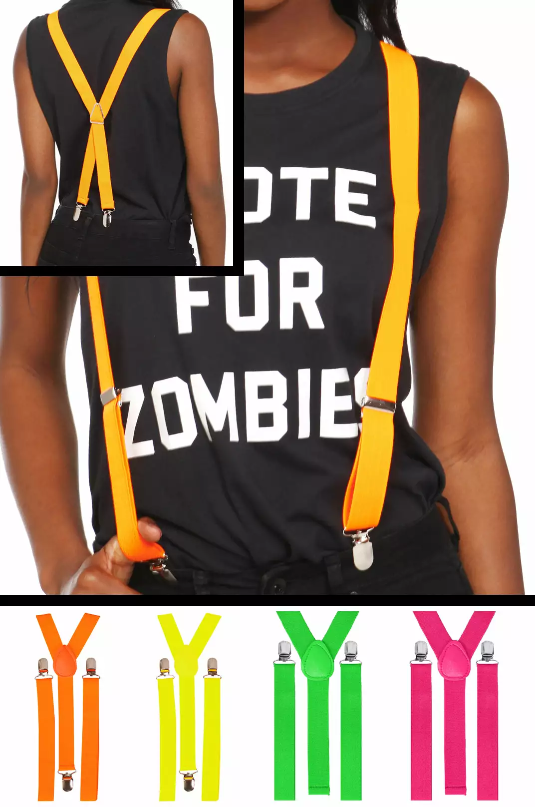 Bewild Black Light Reactive Neon Suspenders Neon & Black Light Accessories 3 Bewild Black Light Reactive Neon Suspenders Neon & Black Light Accessories