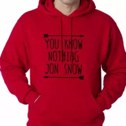 Bewild (Black Print) You Know Nothing Jon Snow Adult Hoodie