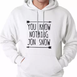 Bewild (Black Print) You Know Nothing Jon Snow Adult Hoodie