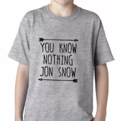 Bewild (Black Print) You Know Nothing Jon Snow Kids T-shirt
