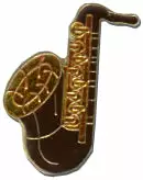Bewild Black Saxophone Lapel Pin Lapel Pins
